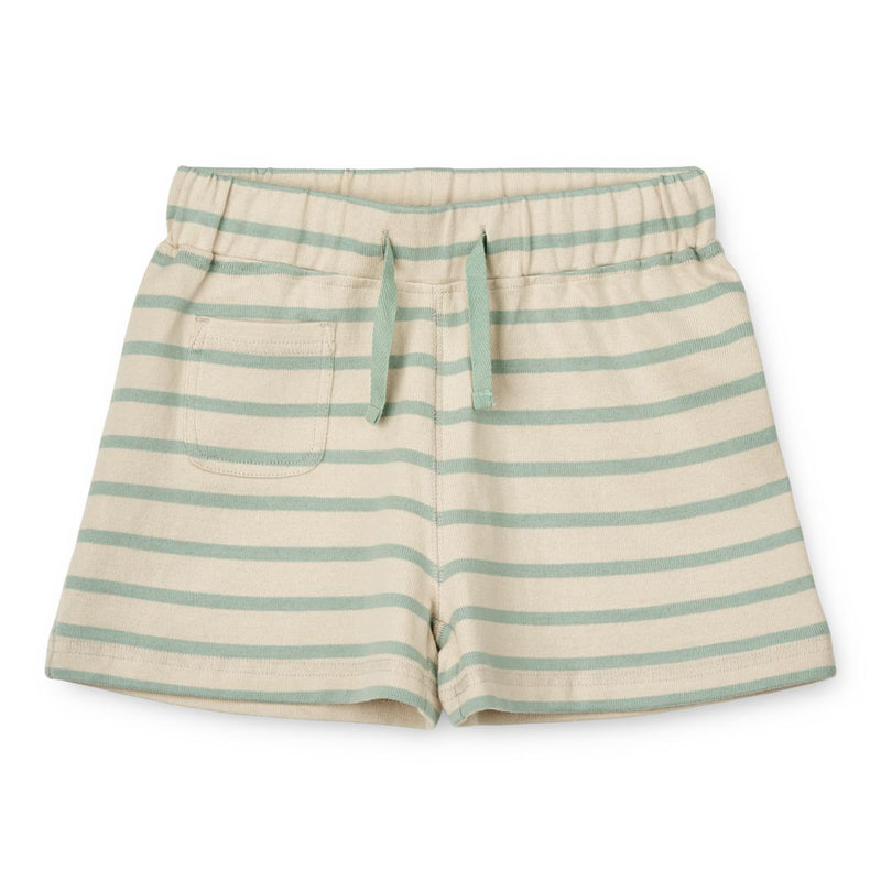 Valdis striped sweat shorts Y D Stripe Ice blue Sandy