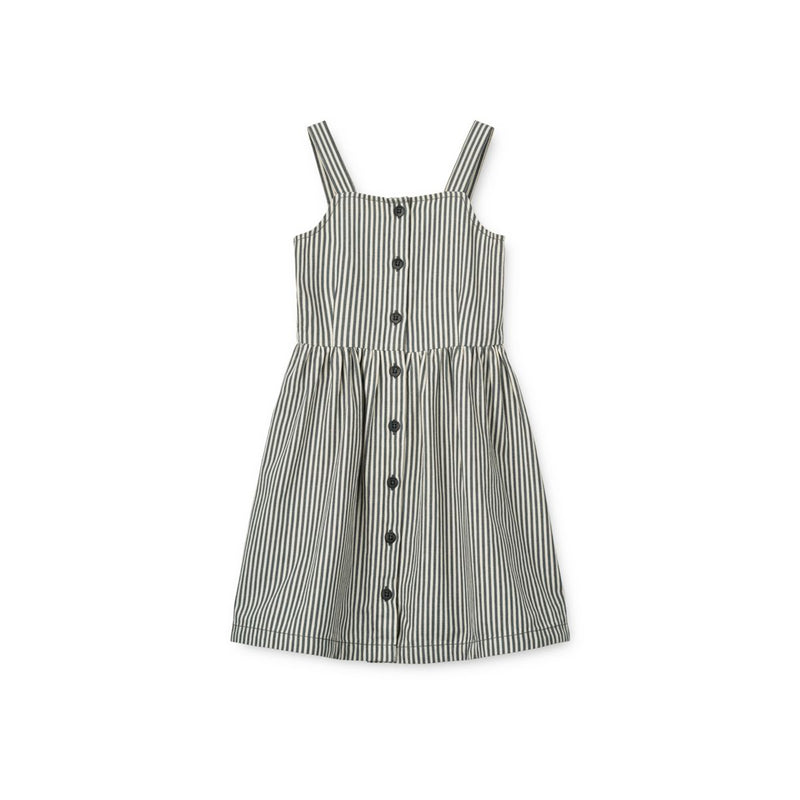 Liewood Zia striped strap dress - Y/D Stripe Whale Blue / Creme de la Creme - DRESS