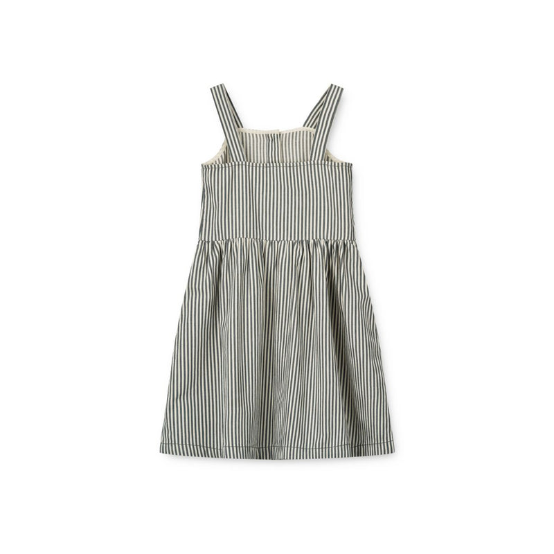 Liewood Zia striped strap dress - Y/D Stripe Whale Blue / Creme de la Creme - DRESS