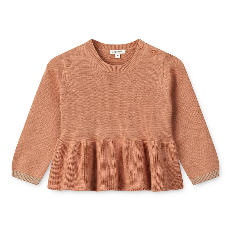 Liewood Esme Baby Knit Jumper - Tuscany rose - JUMPER