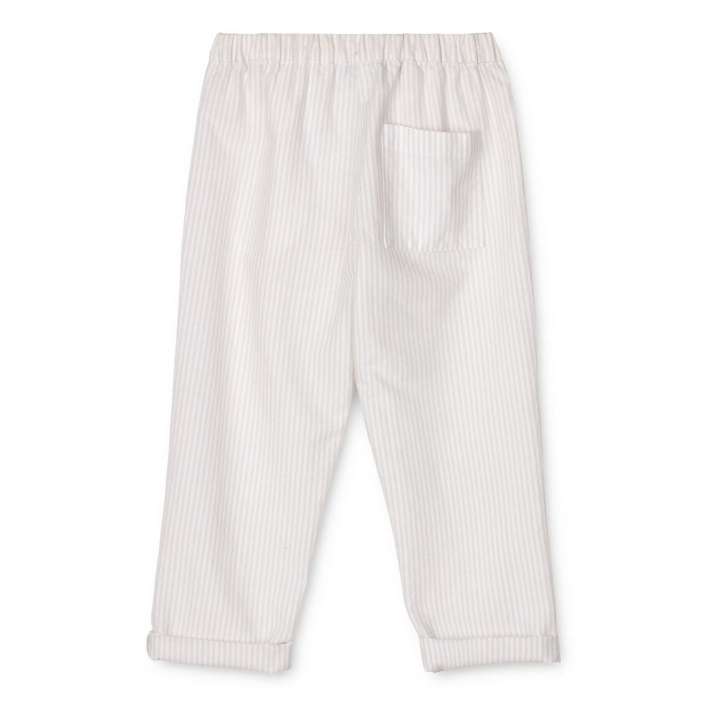 Orlando stripe pants - Y/D stripes Crisp white / Sandy – Liewood